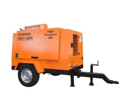 China KSCY-220/8 Cheap Rock Drill Compressor Screw Compressor Lubricated Diesel Air Compressor for sale