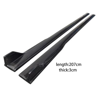 China Carbon Fiber Carbon fiber General Motors Side Bumper Lip 2.1m Vehicle Side Skirt Body Kit carbon fiber universal Side Skirt for sale