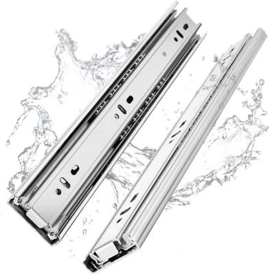 China Modern Hot Galvanized Furniture Heavy Duty Soft Undermount Drawer Slide Narrow Rail Ball Bearing for sale