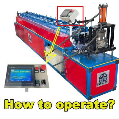 China PLC Control Roller Shutter Machine C Guide Rail Roll Forming Machine Easy Operate for sale