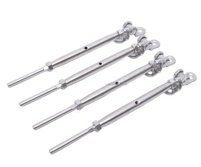 China Widely Stainless Steel 1/8 3/16 Rigging Screw with Swage&Deck Toggle cable rail terminal tensioner for sale
