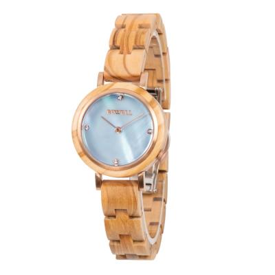 China New Arrival Multiple Time Zone Women Custom Ladies Wooden Model Wrist Watch for sale