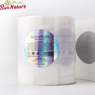 China etiqueta plástica de 5.08cm Hologrphic para a garrafa etiqueta redonda de 2 polegadas à venda