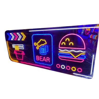 China Shop Custom Neon Sign Open Board Signage RGB 12V LED Electronic Neon Signage for sale