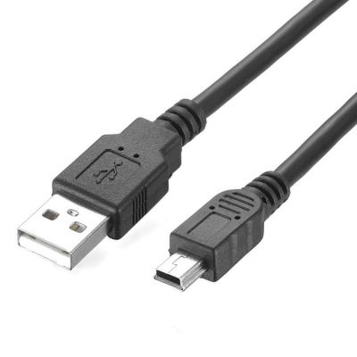 China Single Black PVC Mini Usb Charging Left 5P Data Cable With Cables for sale