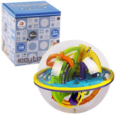 China puzzle & creative & Classics & Amazing Intellect 158 Stage 3D Puzzle Ball Maze Sphere Magic Globe Toys Exciting Game Brain Tester Balance Training Barriers for sale