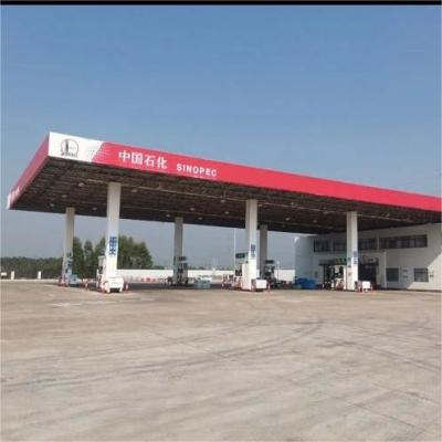 China Tankstation geprefabriceerd licht stalen frame voor constructie bouwconstructie Te koop