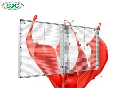 China 2000cd/m2 Helligkeit Transparenter LED-Bildschirm, Farbwerbung LED-Werbetafeln zu verkaufen