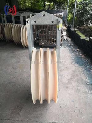 China 30 - 150KG 660 Series Stringing Block Rubber Lined Aluminum Sheave for sale
