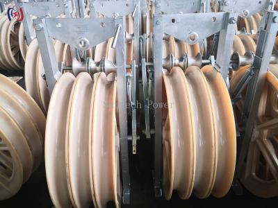 China Anti Twisting 26KG - 150KG Wire Stringing Blocks Nylon Large Rope Pulley for sale