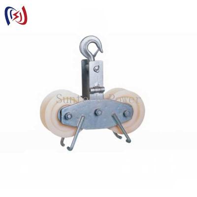 China Tandem Sheave Stringing Pulley Conductor Stringing Blocks 9.5KG - 11KG for sale