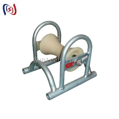 China 5KN 8.5KG Cable Ground Roller Steel Pipe Carrier Underground Cable Installation Equipment for sale
