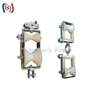 China Exchanging Overhead Grounding Wire Opgw Stringing Double Sheave Block for sale