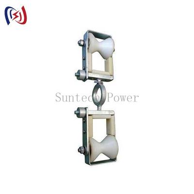 China 2KN Double Sheaves OPGW Stringing Tools Cable Stringing Fiber Optic Block for sale