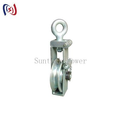China 160mm Ending Conductor Stringing Blocks Cable Pulley Wheel Silence Rotation Traction Wheel for sale