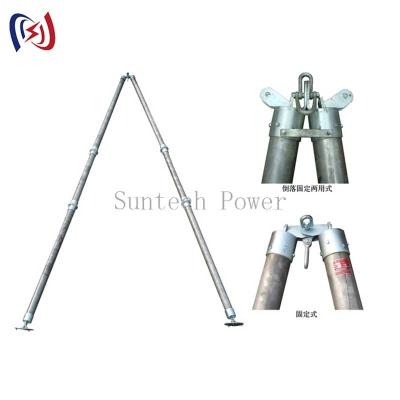 China A Shape Tubular Gin Pole Stringing Tools In Tower Erection Tools for sale