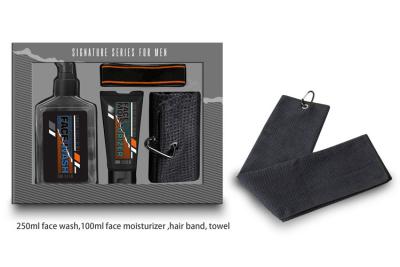 Chine 4pcs Mens Grooming Kit Includes 100ml Shampoo, 100ml Body Wash, Charcol Exfoliating Body Sponge à vendre
