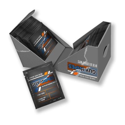 Chine 30pcs Guy Wipes Mens Grooming Gift place le parfum de Charcol à vendre