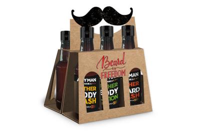 Chine Amber Mens Grooming Gift Sets inclut le lavage de corps, lotion de corps, lavage de barbe, baume de barbe, sel de Bath, shampooing à vendre