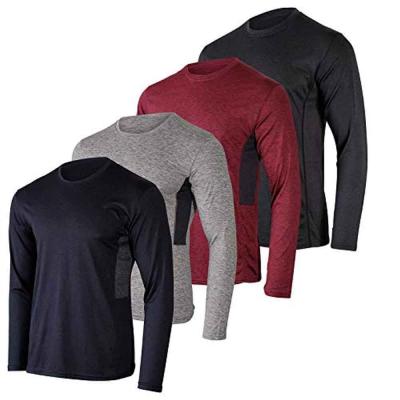 China Breathable Shinesia Men's Fitness Wear Plus Size Long Sleeve Side Seam Contrast Color Quick Dry Gym Sports Custom Fitness Wear for sale