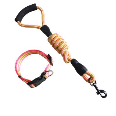 China Factory direct supplier viable dog collar leash set for security dog walking in the night for sale