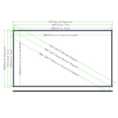 China 120 inch interactief whiteboard aluminium frame zwart kleur Te koop