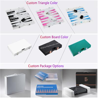 China 16'' Custom Acrylic Backgammon Precision Dice Chips Backgammon Luxury à venda