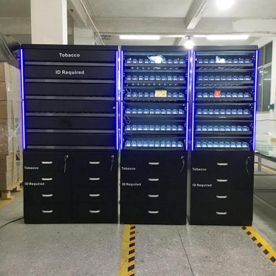 China Satom personalizado mergulha o armário de exposição automático do cigarro de cigarro do metal da porta à venda
