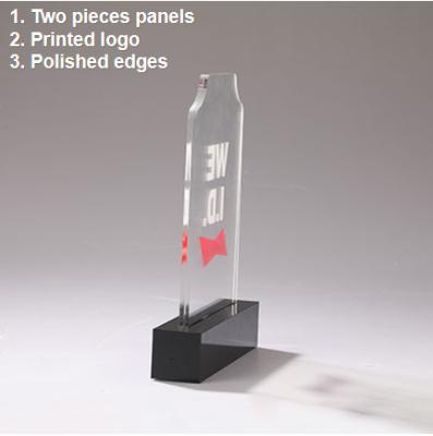 China Brand Advertising Baterry Supply Light Up Printed Electronic Menu Stand Acrylic Menu Holder LED Custom à venda