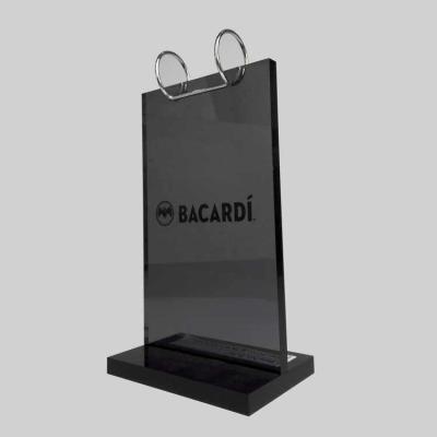 China Clip Sign Holder With Pvc Pocket Bags Restaurant Tabletop Display Sign Holder Stand à venda