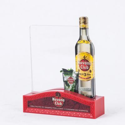 China Mold Injection Base Bar Menu Holder Perspex Drink Bottle Menu Sign Holder Custom à venda