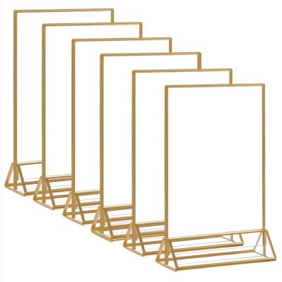 China 5 x 7 Detachable Two Sides Printed Acrylic Menu Card Holder Desktop Menu Display à venda