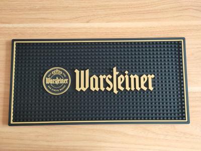 China Non - Slip Waterproof Rubber Drip Mat Embossed Logo in PMS color PVC Bar Beer Service Mat Wholesale en venta