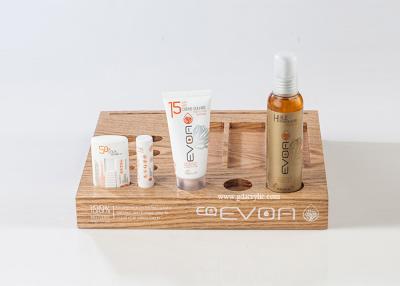 China Superfície lisa da madeira maciça para o organizador cosmético da composição dos cuidados com a pele naturais à venda