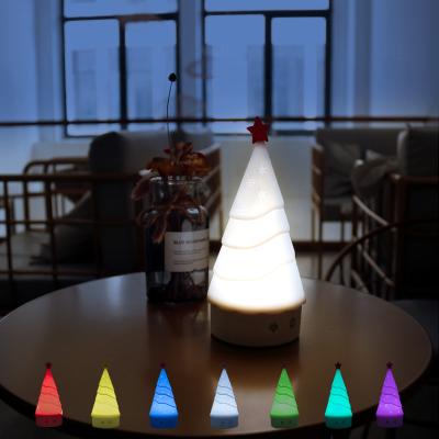 China Christmas Silicone Night Light LED Rechargeable Battery Operated For Kids Baby Bedroom for sale