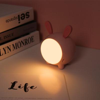 China 3 Color Bedside Night Light Temperture Cute Led Touch Usb Charging Stepless Dimming For Kids Bedroom for sale