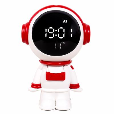 China App Control PVC Astronaut Lamp & Digital Alarm Clock Radio Feature Bedside Gift For Baby for sale