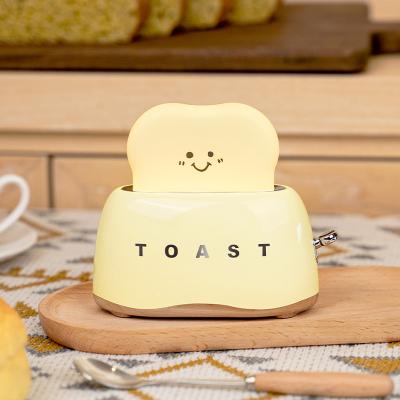 China USB Toast Cartoon LED Night Light Kawaii Bread Table Lamp With Timer Home Decor for sale