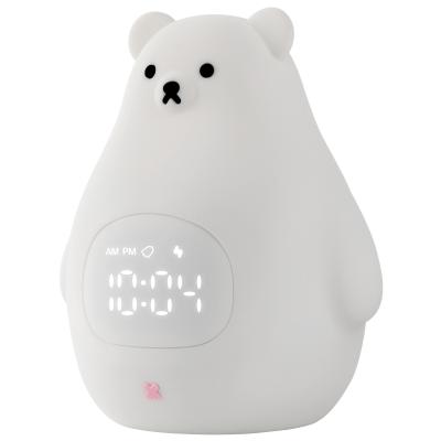 China App Control Silicone Night Light Bedside Energy Saving Digital Alarm Clock For Children for sale