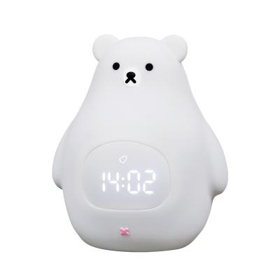 China Sleep Kid Alarm Clock Sunrise Sunset Simulation For Children's Room Silicone Night Light for sale