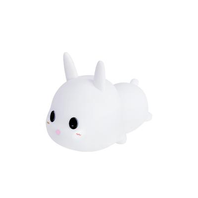 China Lovely LED Silicone Night Light Rabbit Night Lights For Home Decor Children's Sleep Training for sale