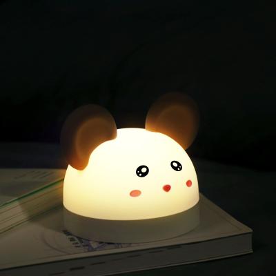 China Creative Gulu Mouse Led Kids Cartoon Bedroom Night Light Smart Mini Table Digital Alarm Clock for sale
