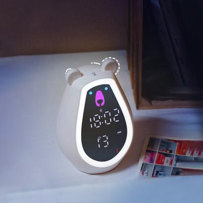 China Bear Sunrise LED Night Light Clocks With Remote Auto Screen Timer Clock for Children Kids for sale