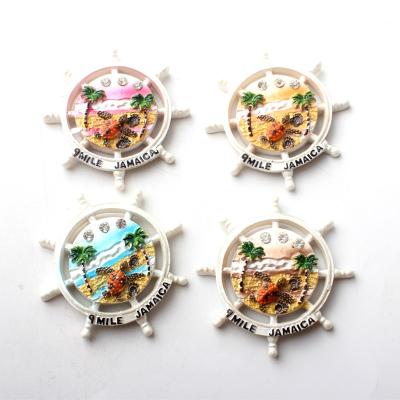 China Shape 2021 Wholesale Tourism Souvenirs Polyresin Boat Anchor Fridge Magnet for sale