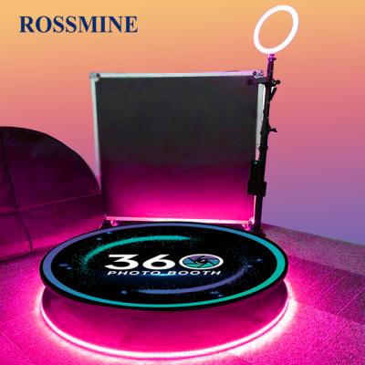 China Solid Metal + Glass Style 2022 New Enclosure Backdrop 360 Photo Booth Software 360 Software 2 Years Warranty Led Photo Booth 360 Degree Photo Booth for sale