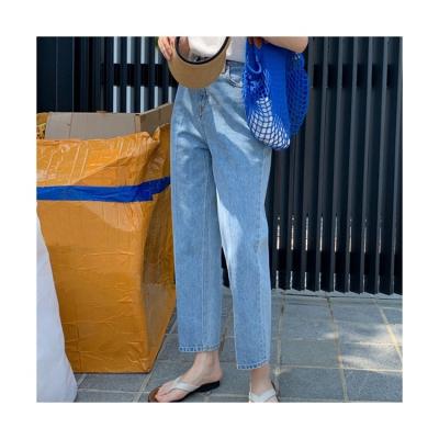 China New Korean style hot-selling breathable CSI slimming jeans nine stitch-leg high-waist casual pants women's for sale
