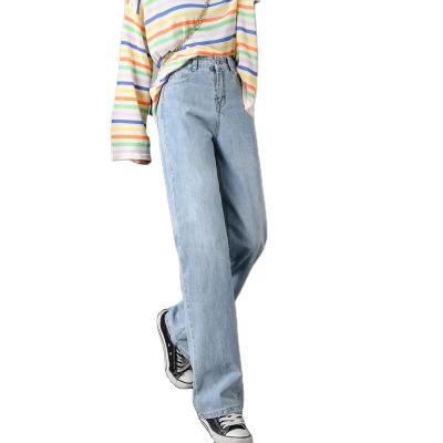 China 2022 Autumn New Women's Straight High-Waisted High-Dazzle Breathable One-Length Wiping Pants for sale