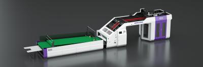 China 100 vellen / min gegolfd karton lamineermachine 19KW Te koop