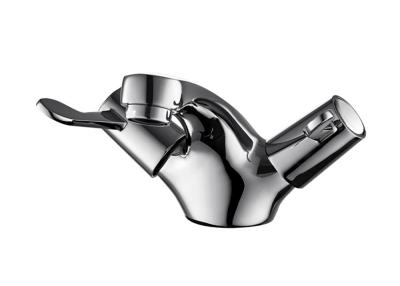 中国 耐久性高い2ハンドルクロム盆ミキサー T8063LW 販売のため
