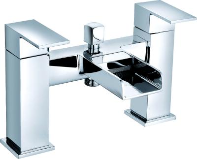 China Chrome Finish Double Handle Bath Shower Mixer For Luxurious Bathing Experience T8771 for sale